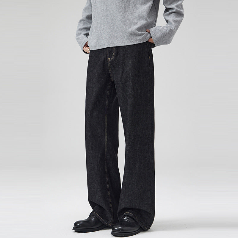 Classic Straight-Fit Raw Denim Jeans