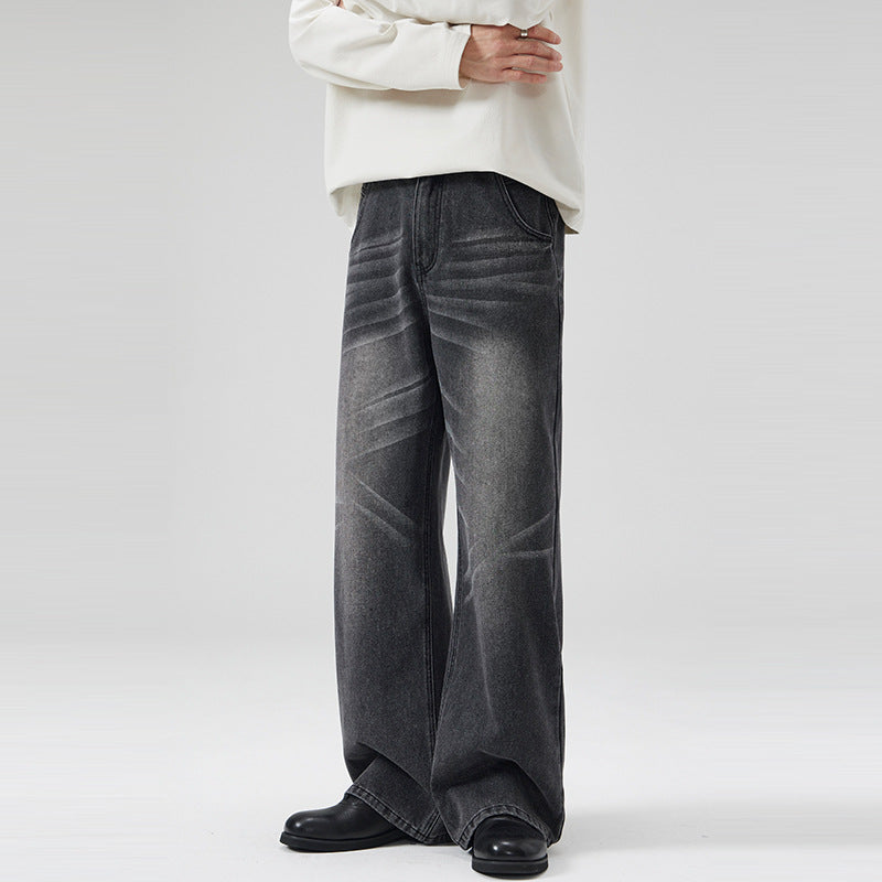 Relaxed A-Line Washed Jeans