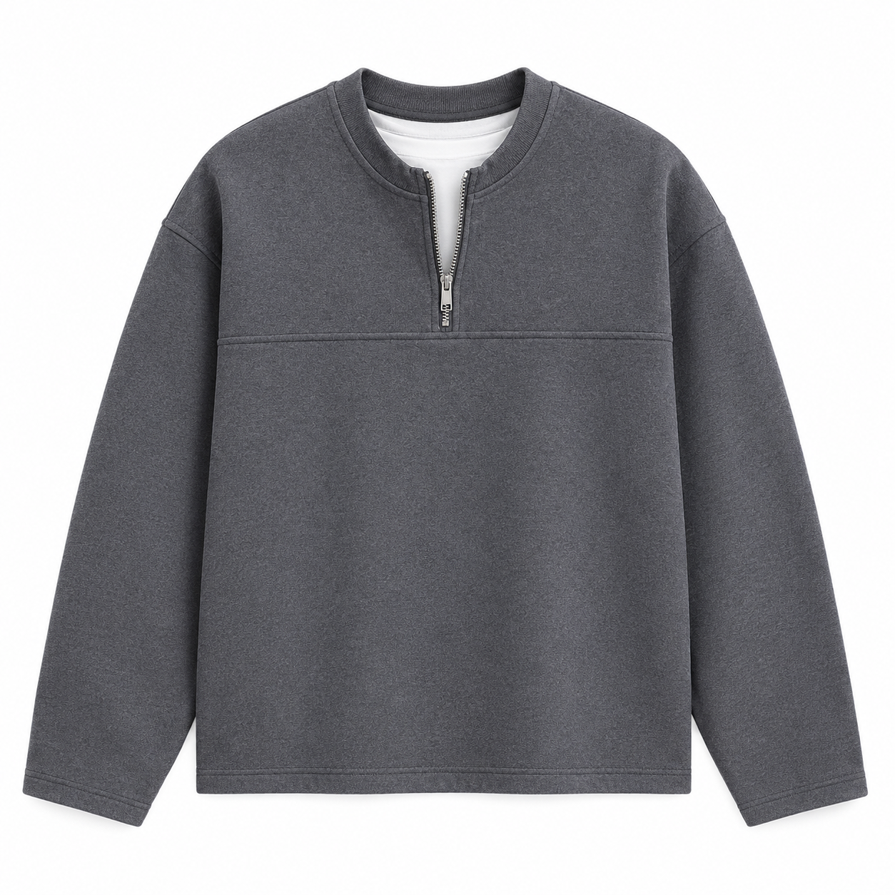 Double-Layer Zip Sweatshirt