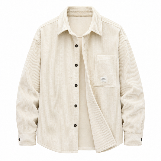 Heavy Corduroy Shirt Jacket Cream