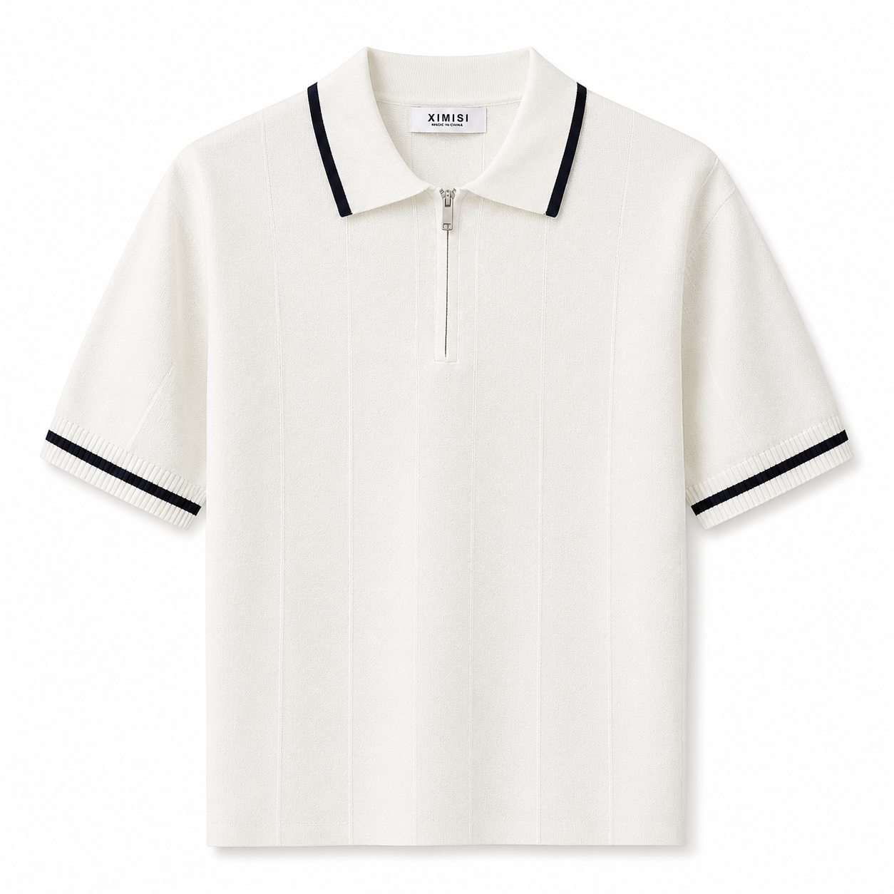 Slim-Fit Striped Knit Polo