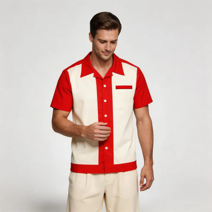 Red Kingsway Short-Sleeve Shirt, product photo