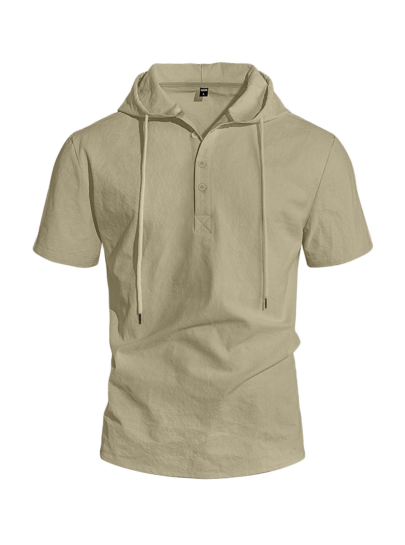 Khaki Coastline Linen Shirt, product photo