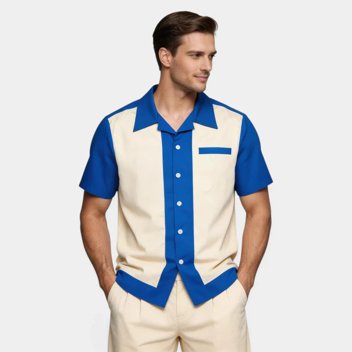 Blue Kingsway Short-Sleeve Shirt, product photo