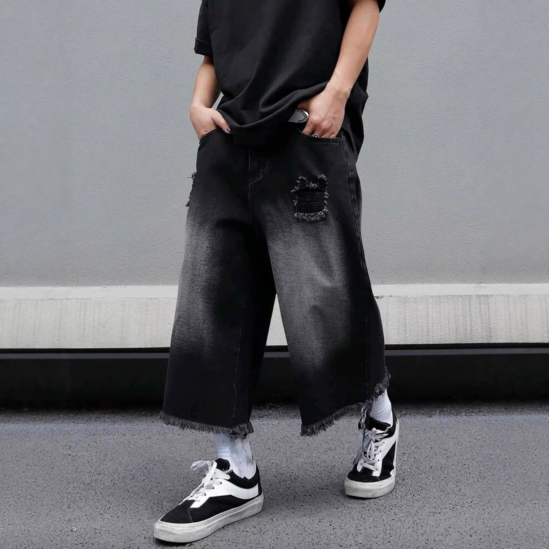 Fade Distressed Jeans, product photo