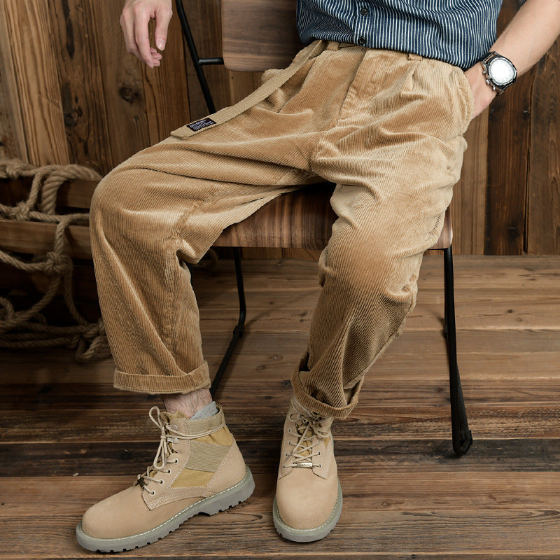 Khaki Kyoto Corduroy Trousers, product photo