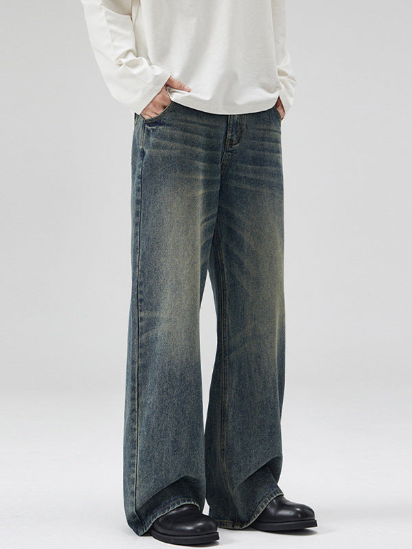 Relaxed A-Line Washed Jeans