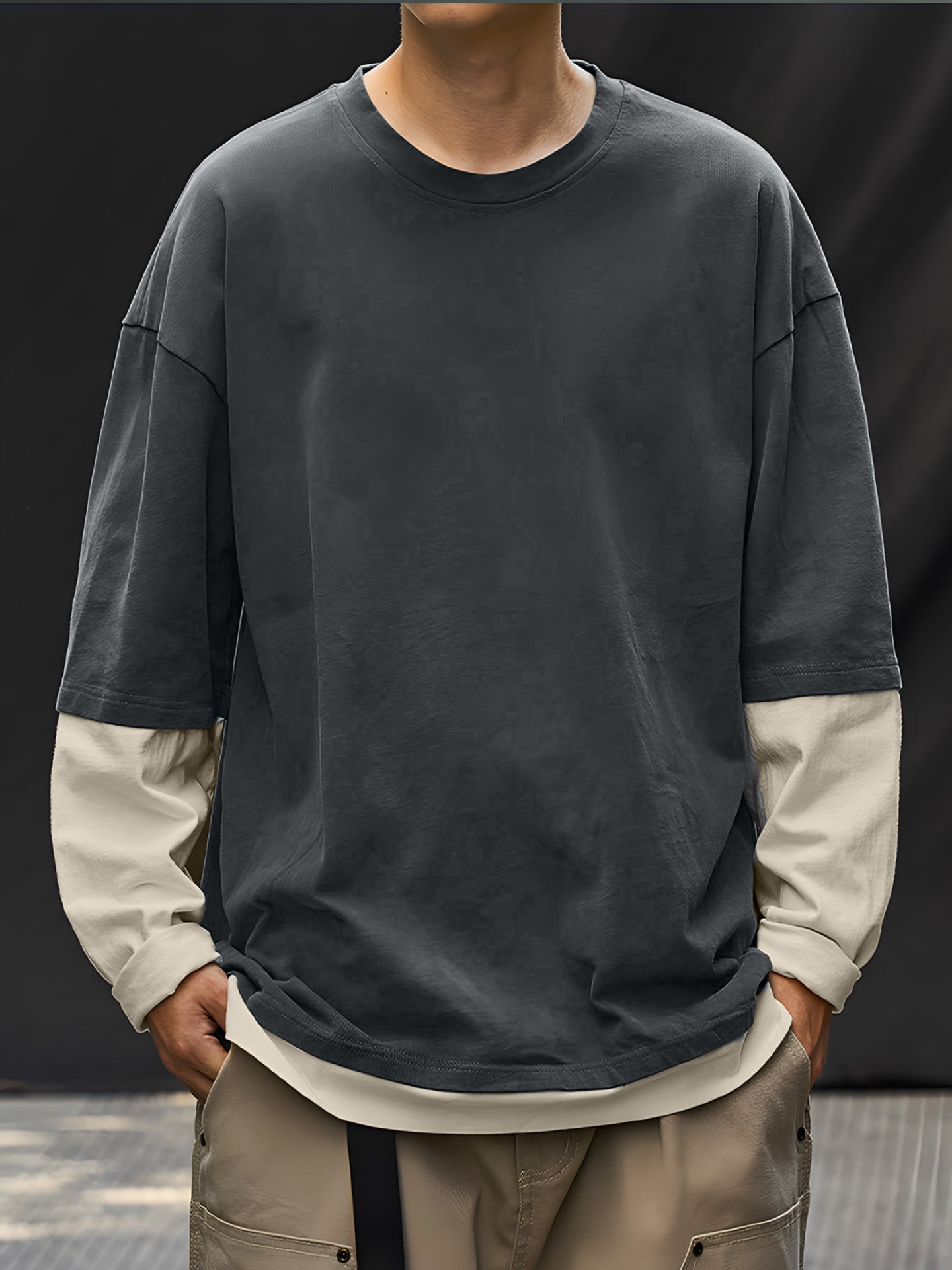 Panelled Knit Sweater
