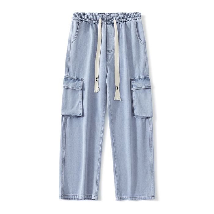 Large-Pocket Cargo Jeans