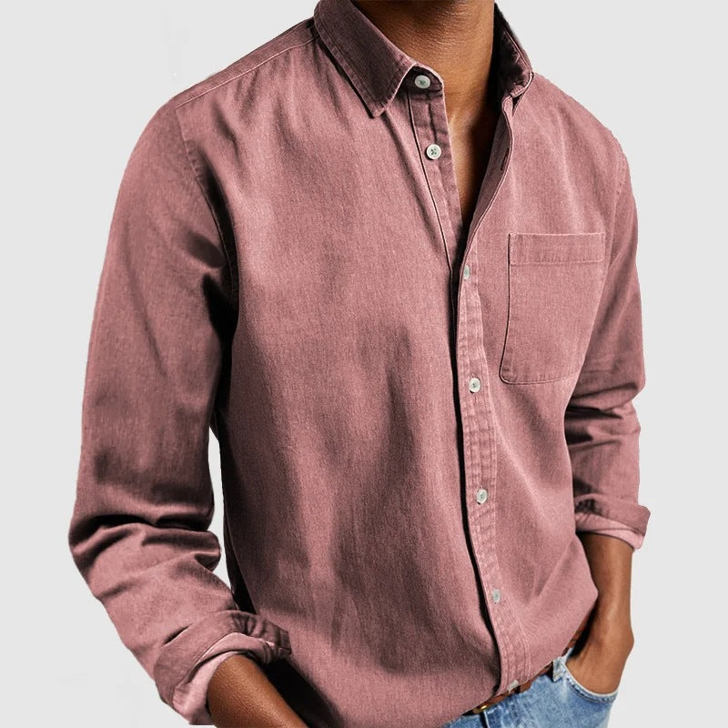 Classic Long-Sleeve Lapel Shirt