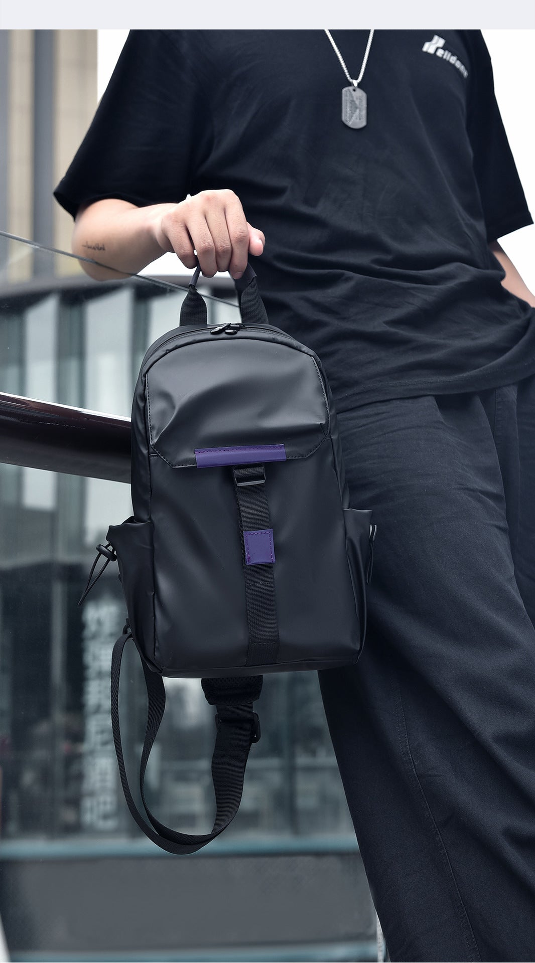 Leather Messenger Chest Bag