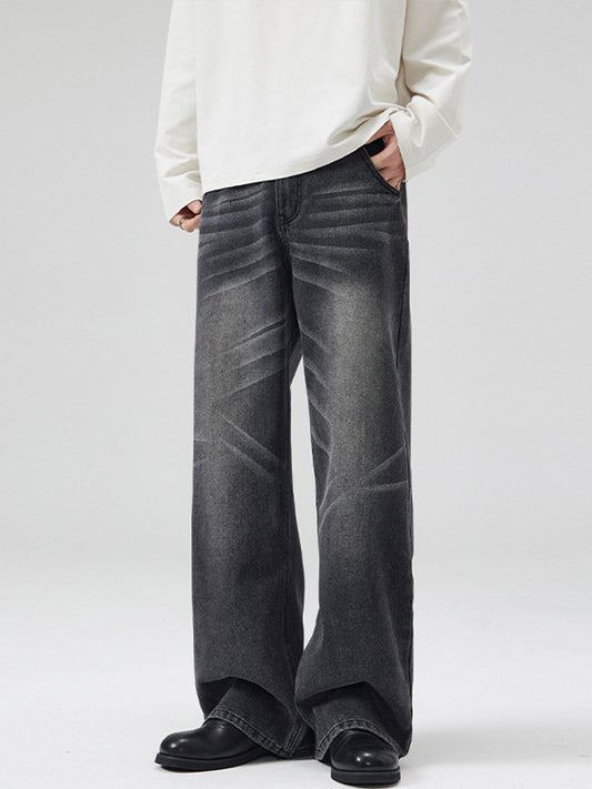 Relaxed A-Line Washed Jeans