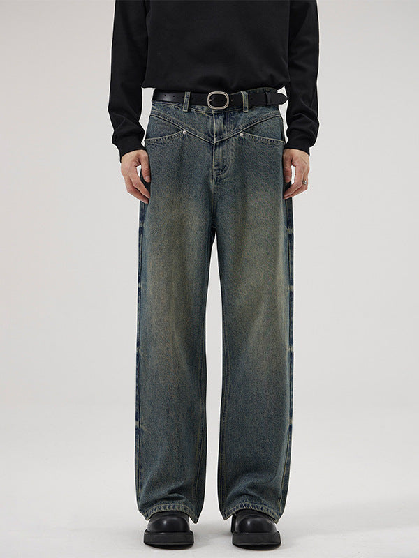 Morrow Wide-Leg Washed Jeans