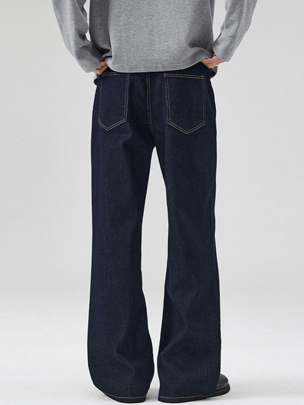 Classic Straight-Fit Raw Denim Jeans