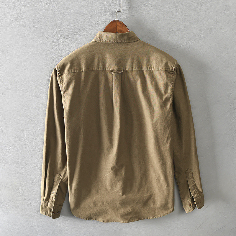 Casual Long-Sleeve Cotton Overshirt