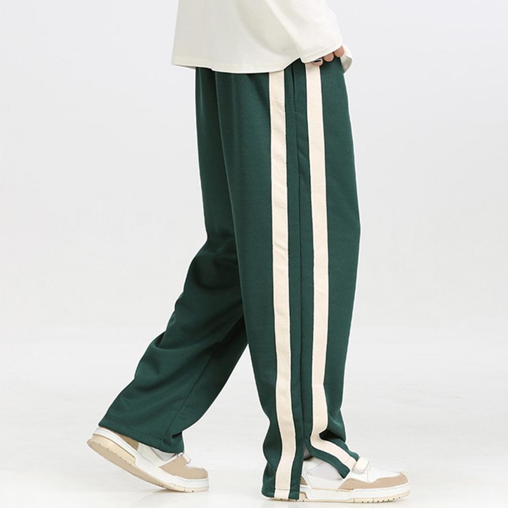 Striped Wide-Leg Sweatpants
