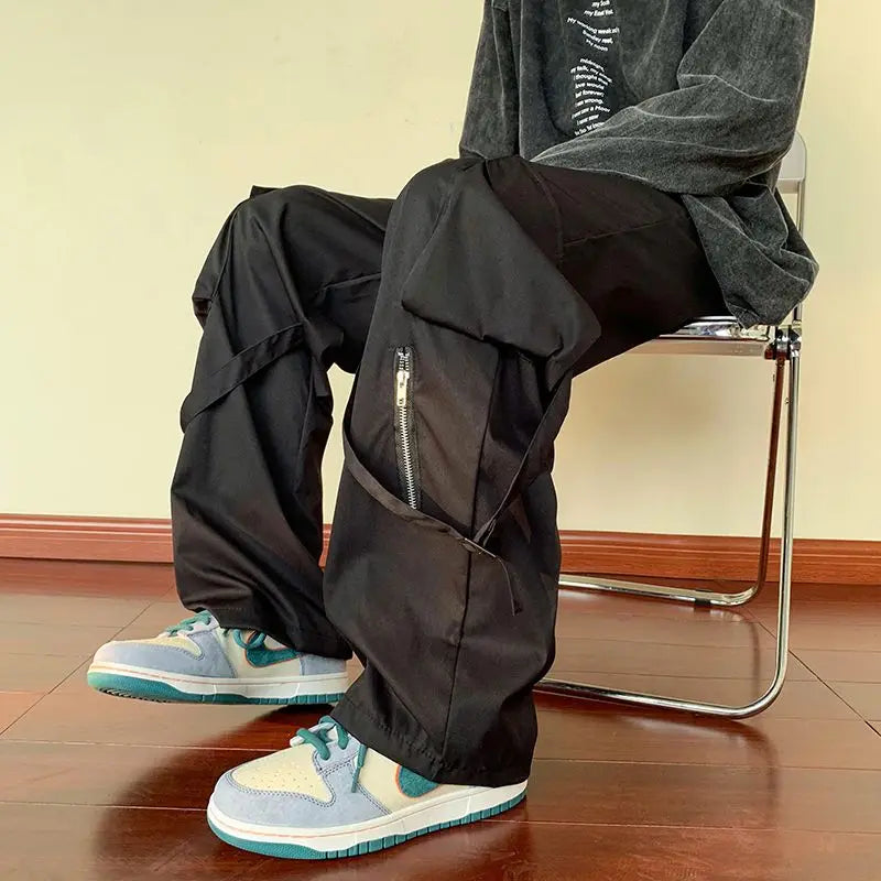 Retro Wide-Leg Work Pants