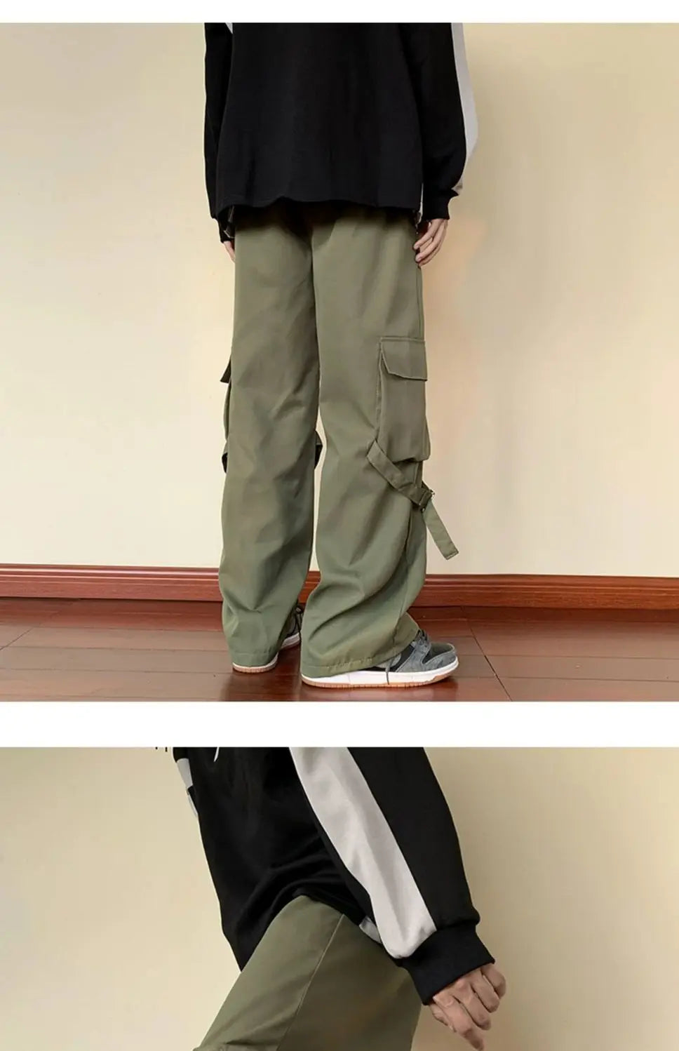 Retro Wide-Leg Work Pants