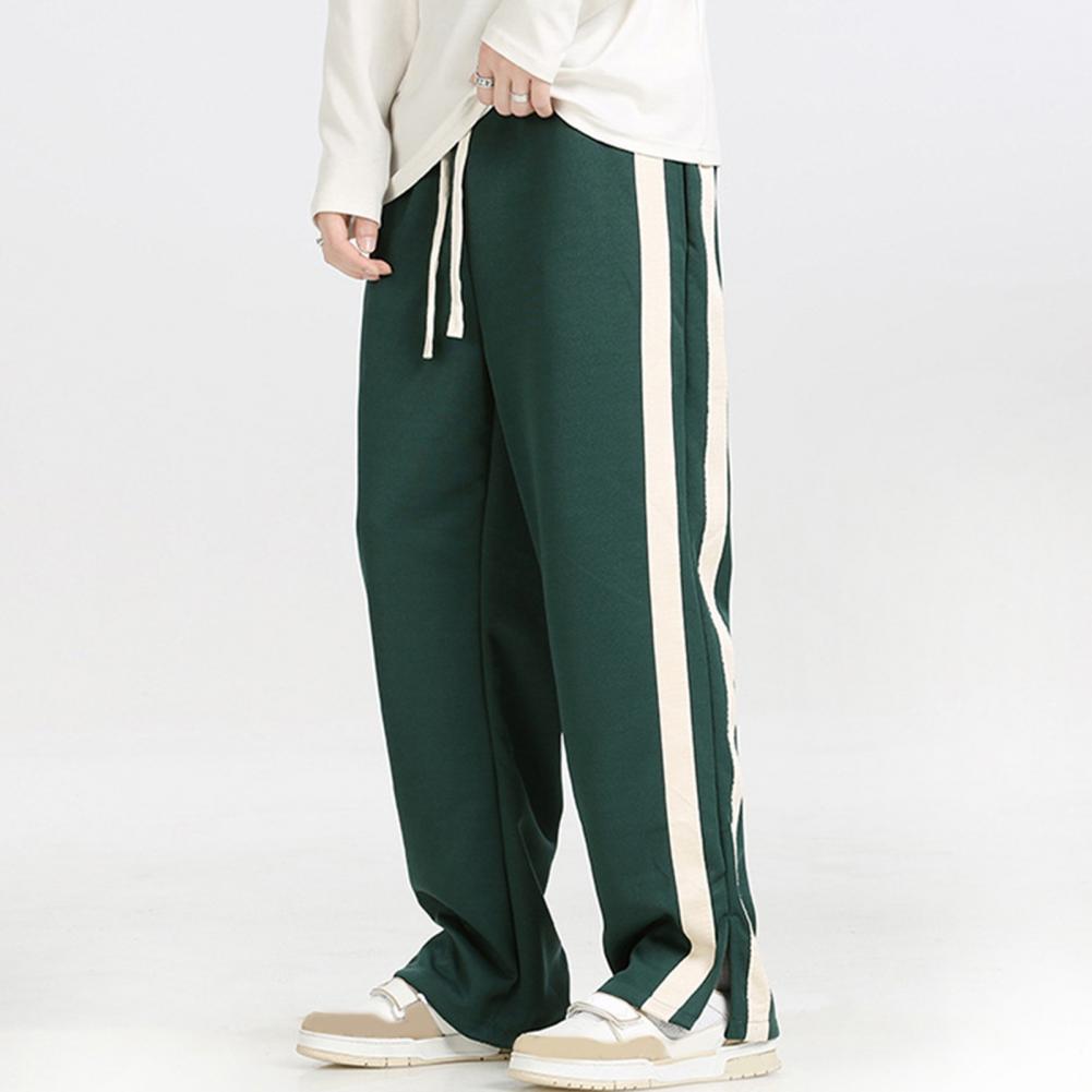 Striped Wide-Leg Sweatpants