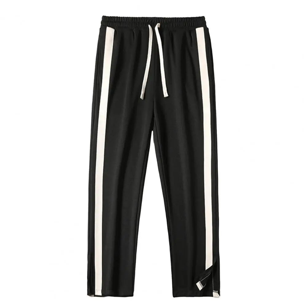 Striped Wide-Leg Sweatpants
