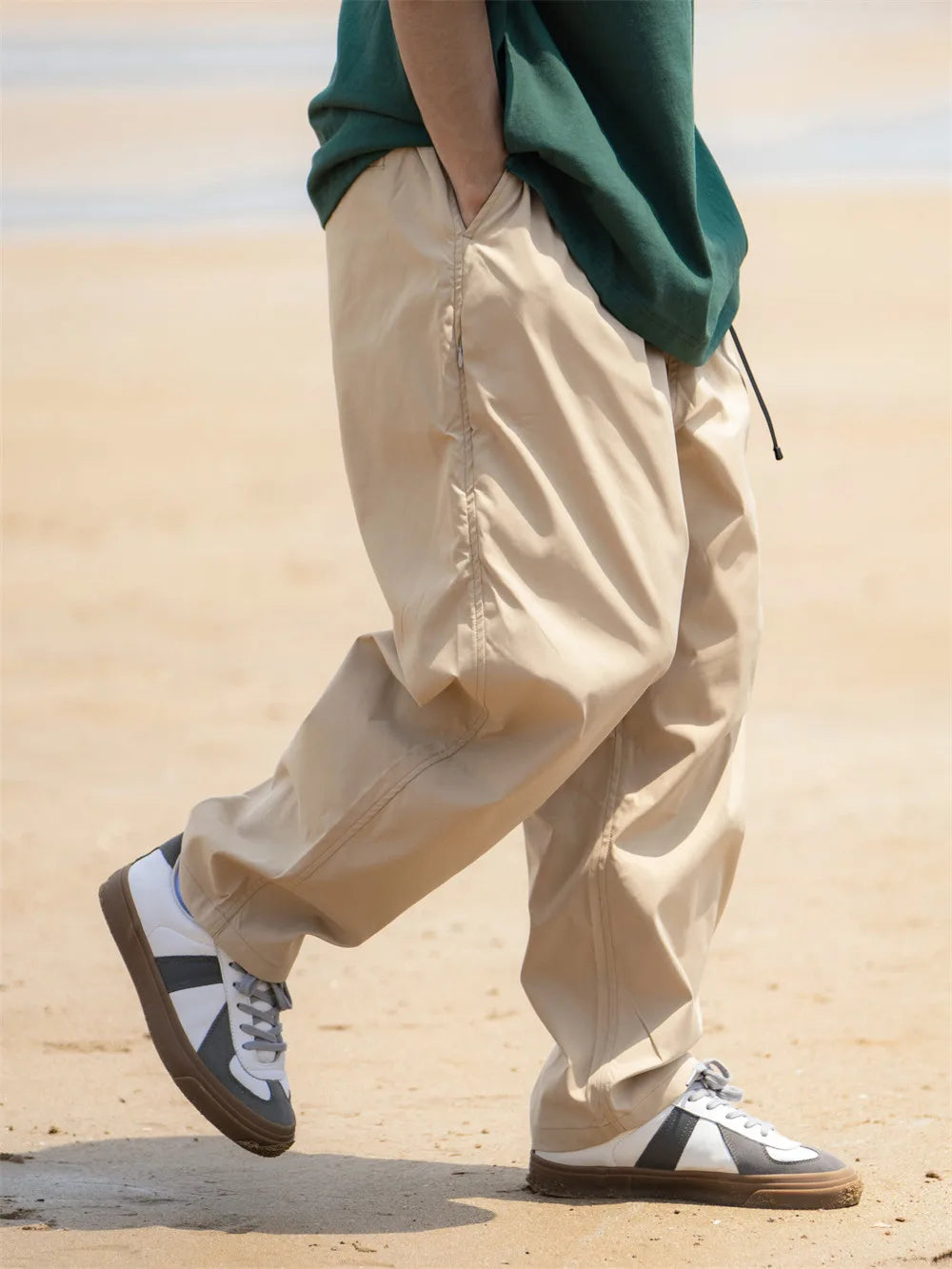 Safari Cargo Belt Wide-Leg Pants