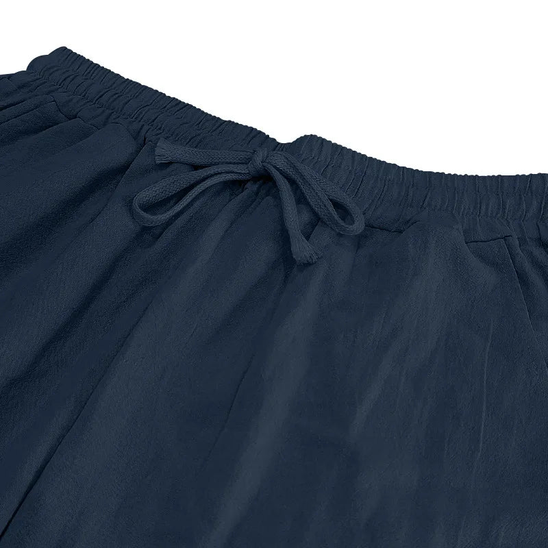 Drawstring Wide-Leg Yoga Trousers