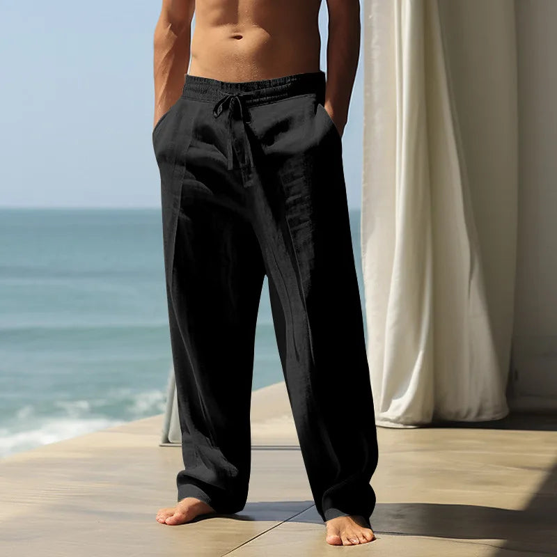 Drawstring Wide-Leg Yoga Trousers