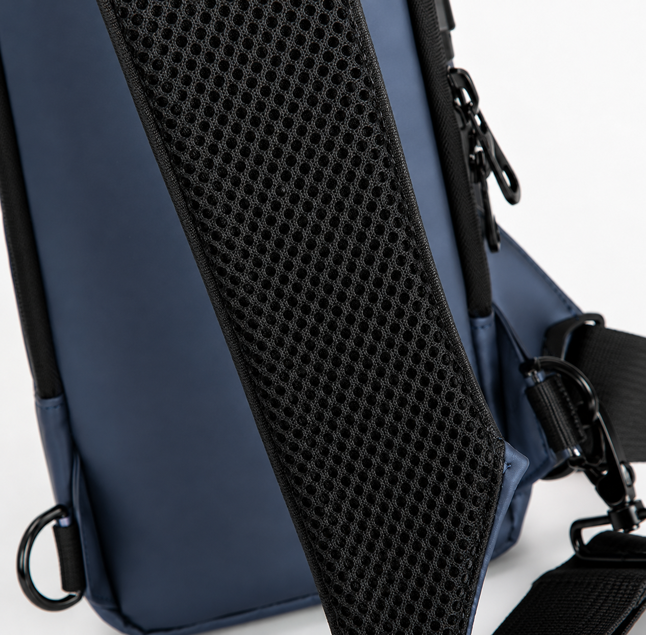 Anti-Theft Chest and Waist Bag breathable mesh strap close-up image