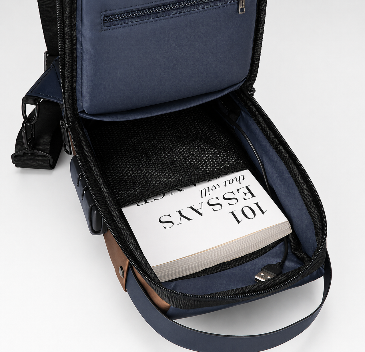 Anti-Theft Chest and Waist Bag open storage capacity image