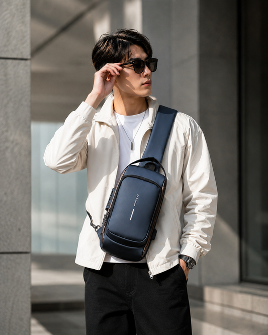 Anti-Theft Chest & Waist Bag lifestyle image pose 2