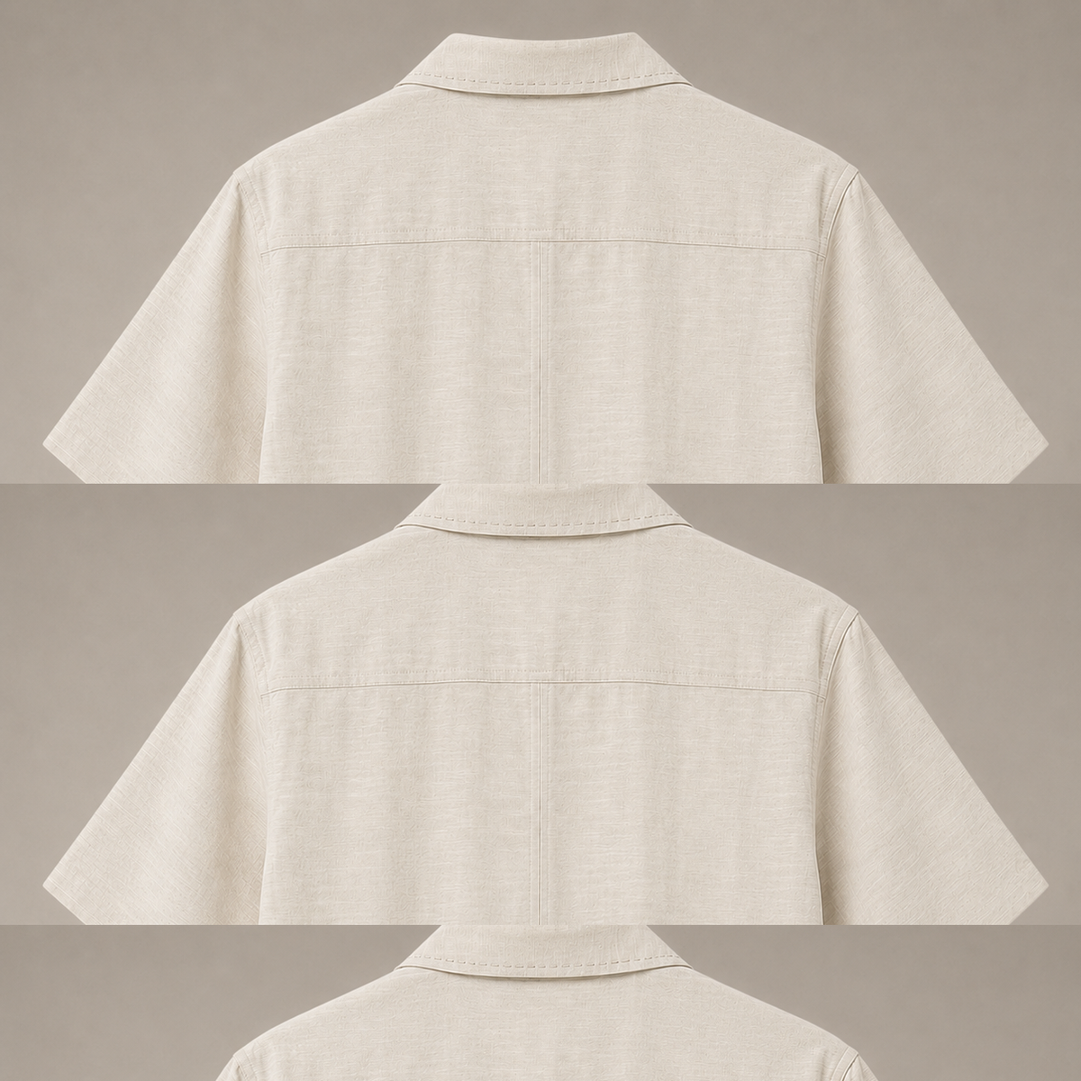 Apricot textured Atelier short-sleeve shirt back view