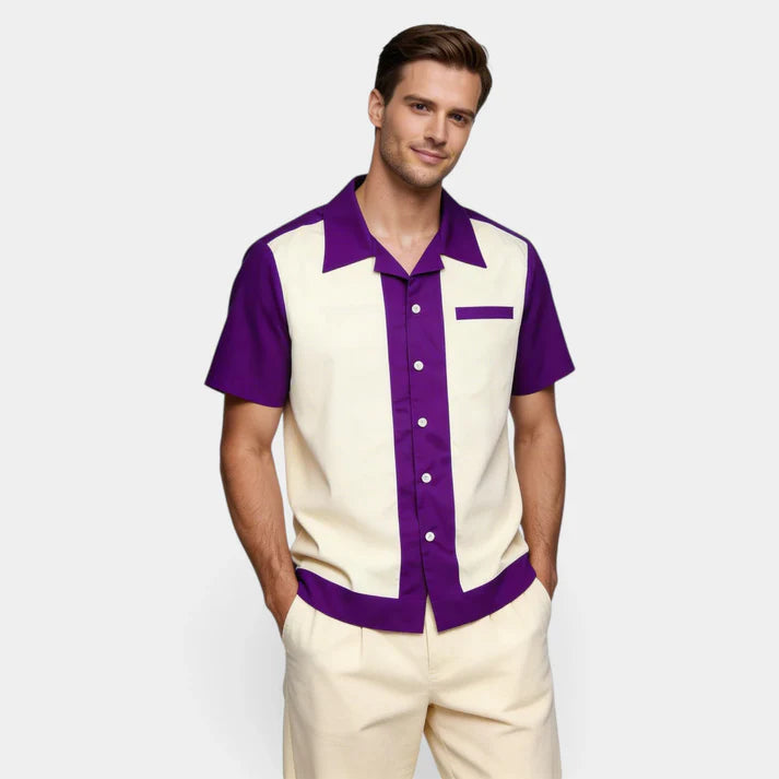 Purple Kingsway Short-Sleeve Shirt, product photo