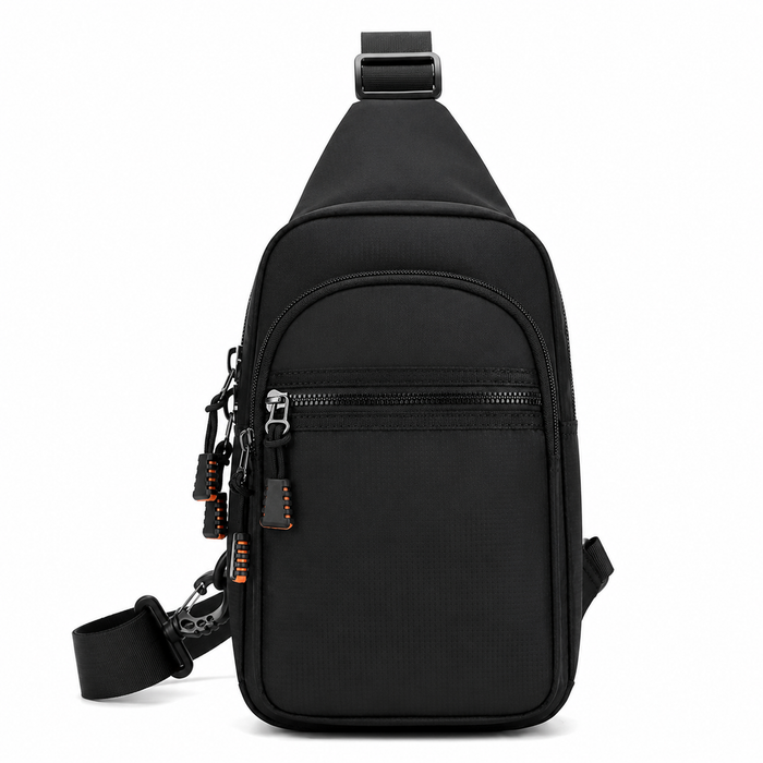 Canyon water-repellent crossbody bag in black on a clean white background