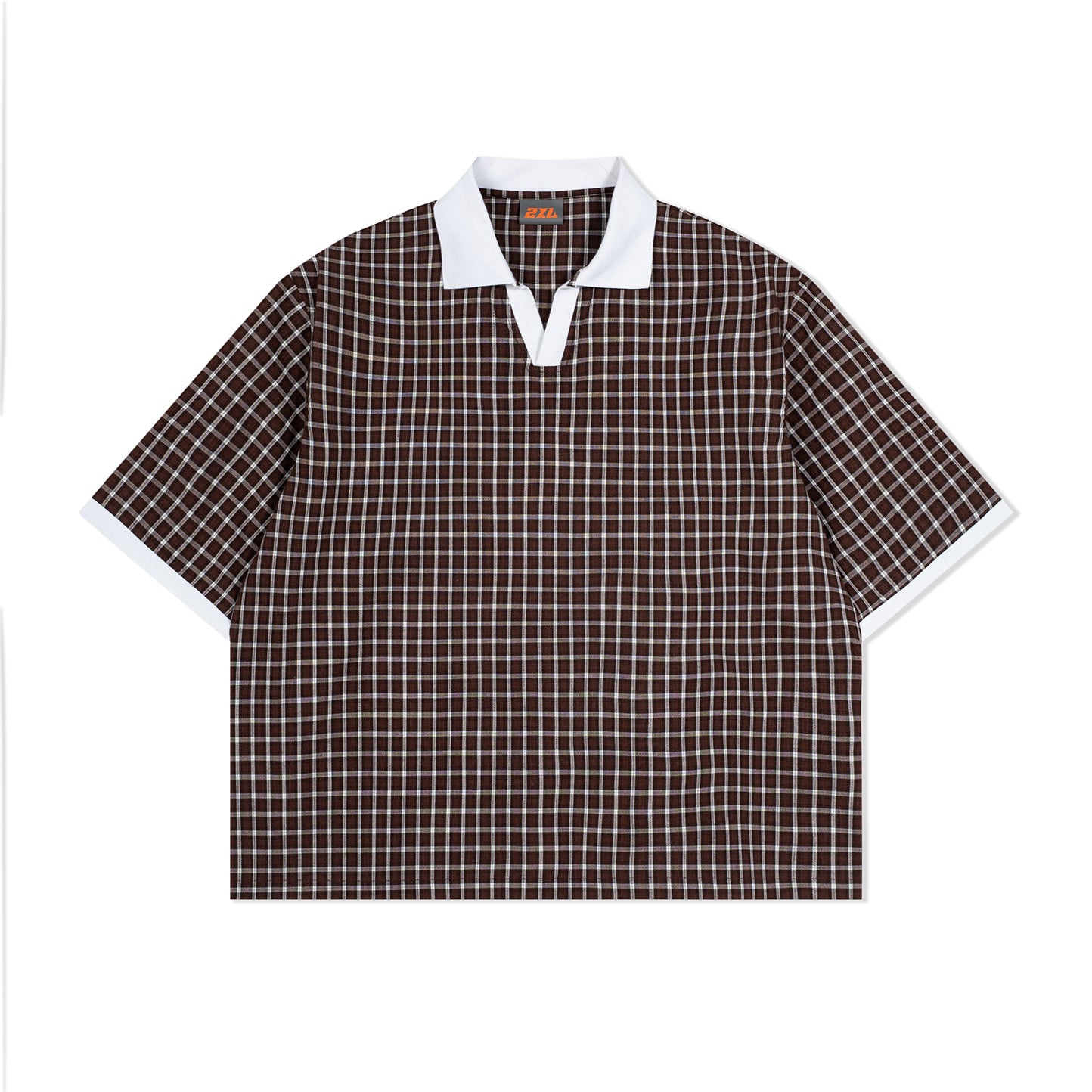 Brown Madras Plaid Shirt, product photo