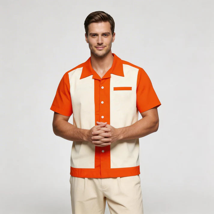 Orange Kingsway Short-Sleeve Shirt, product photo
