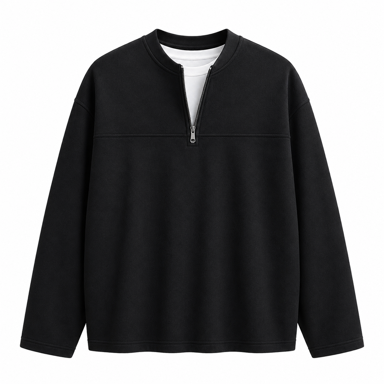 Double-Layer Zip Sweatshirt