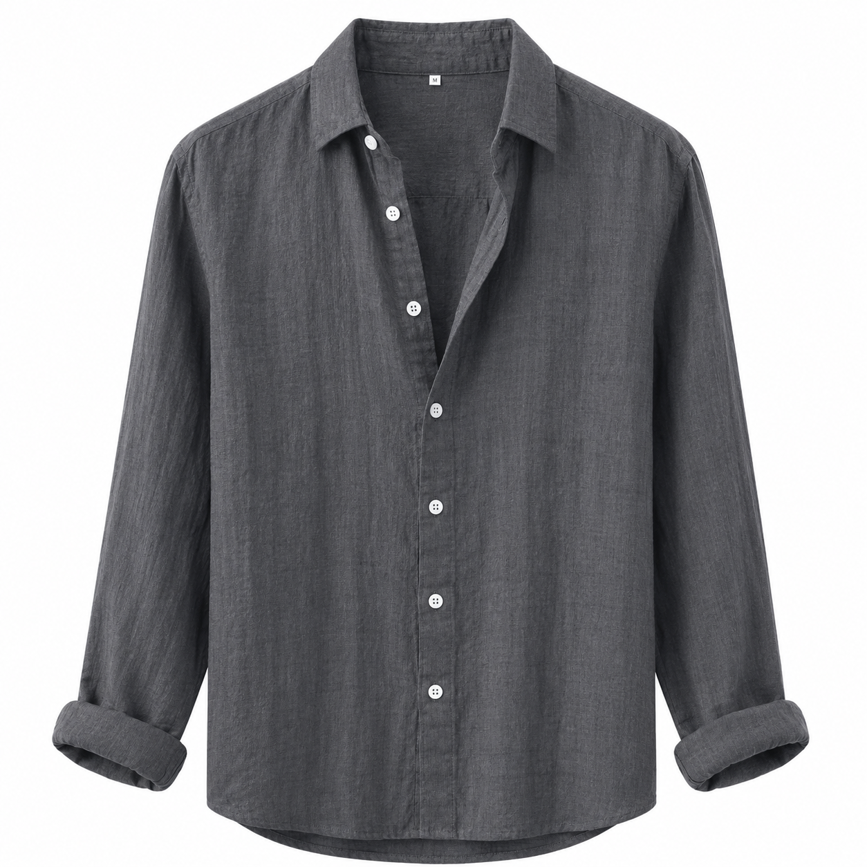Gray Element Long-Sleeve Shirt, front view on white background