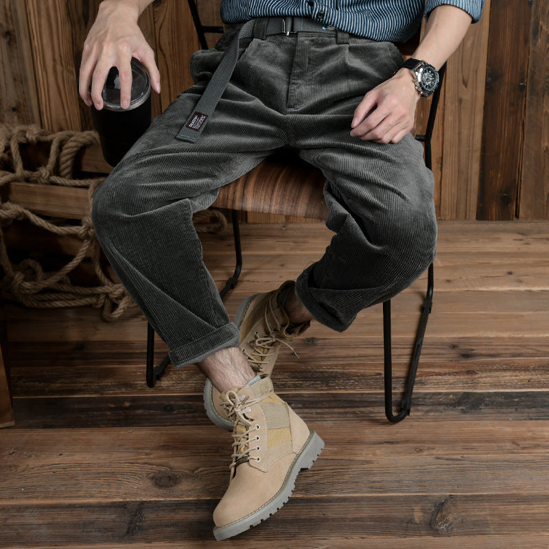 Gray Kyoto Corduroy Trousers, product photo