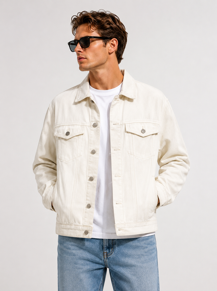 Forge Atelier Utility Jacket white on model