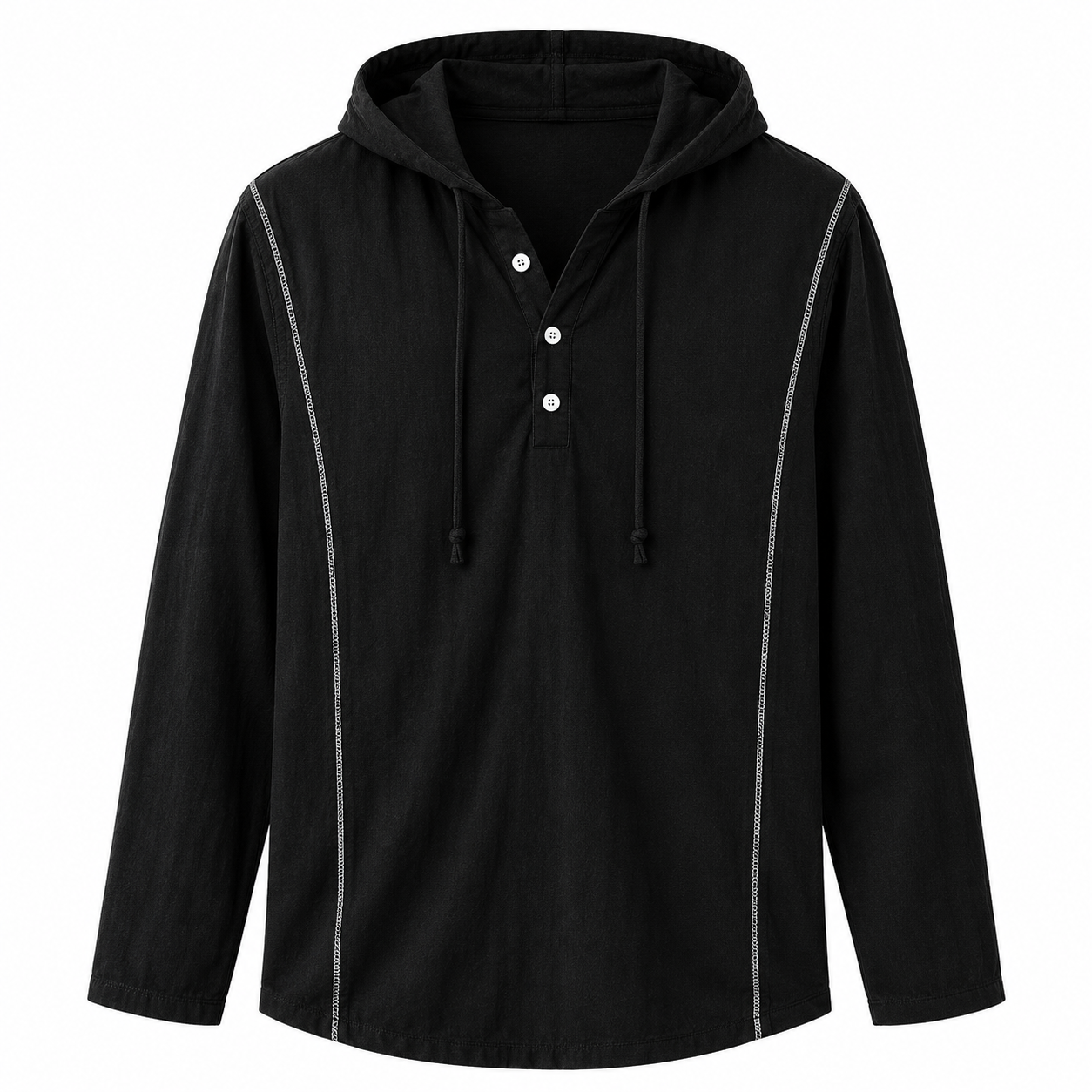 Haven hooded sweatshirt in black — front product view
