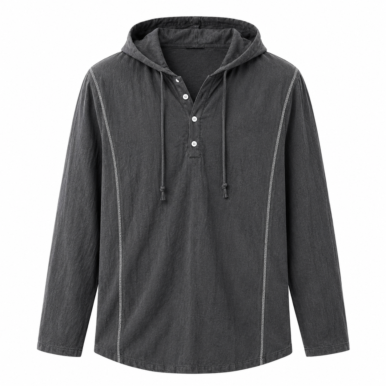 Haven hooded sweatshirt in gray — alternate front product view
