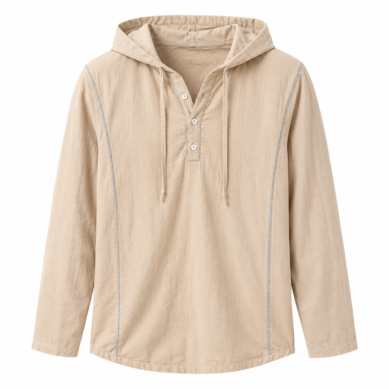 Haven hooded sweatshirt in khaki — front product view