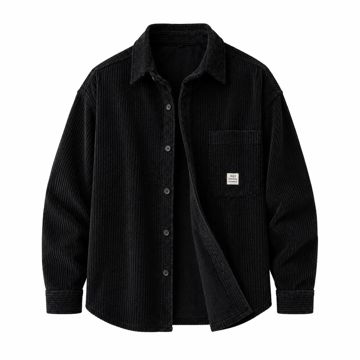 Heavy Corduroy Shirt Jacket Black