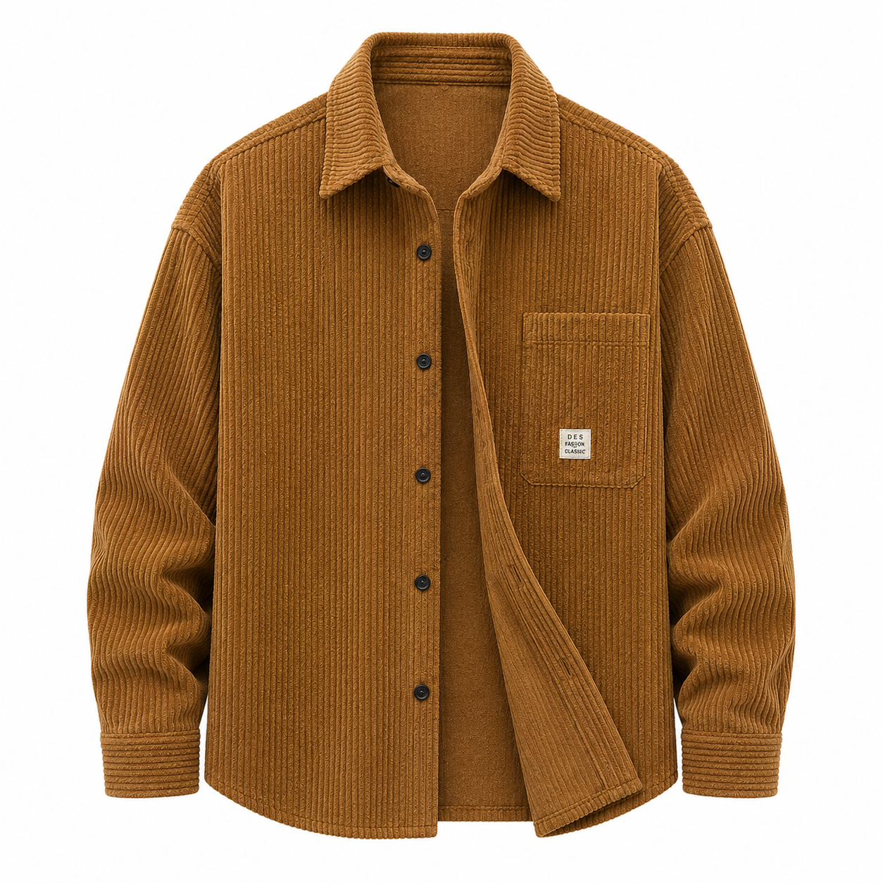 Heavy Corduroy Shirt Jacket Brown