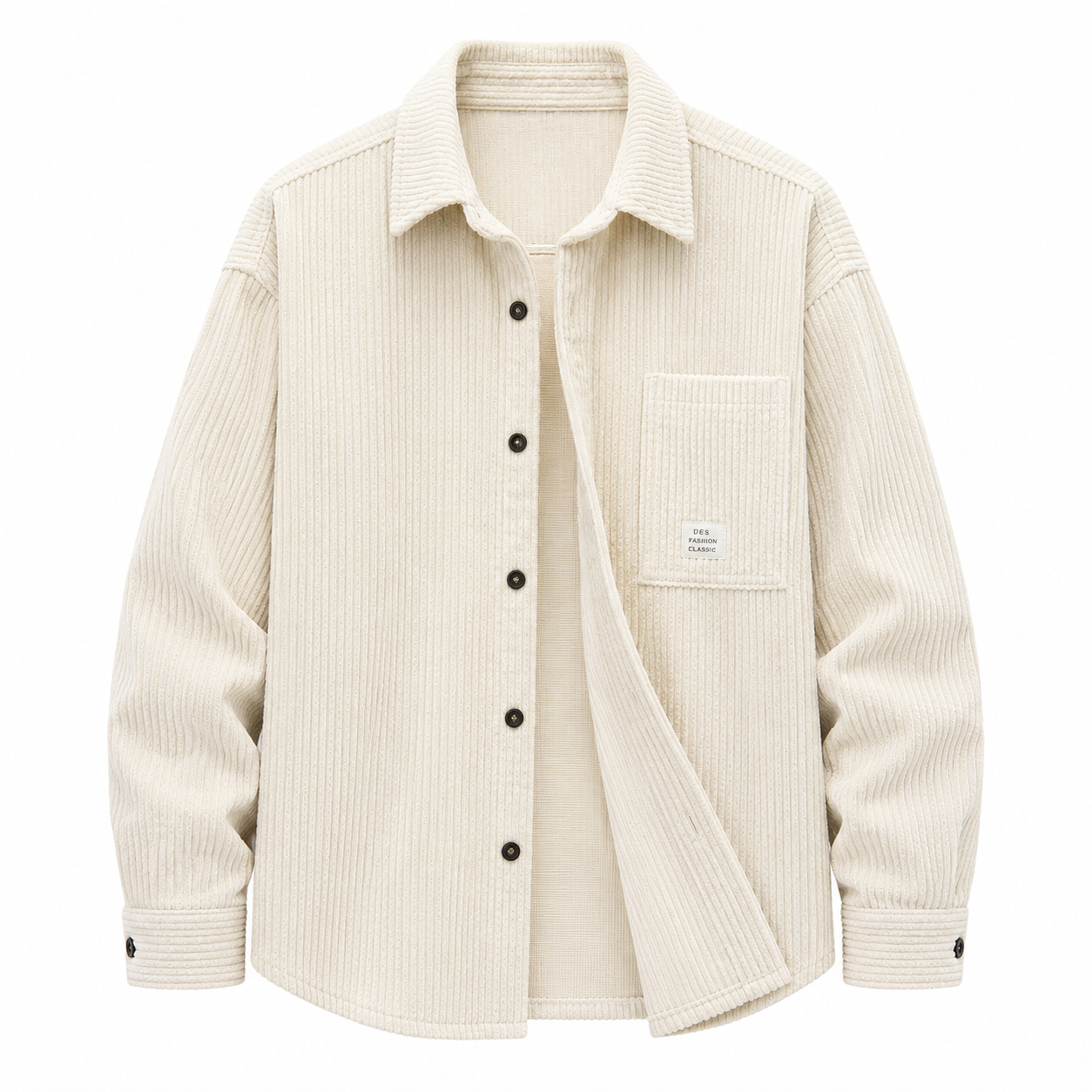 Heavy Corduroy Shirt Jacket Cream