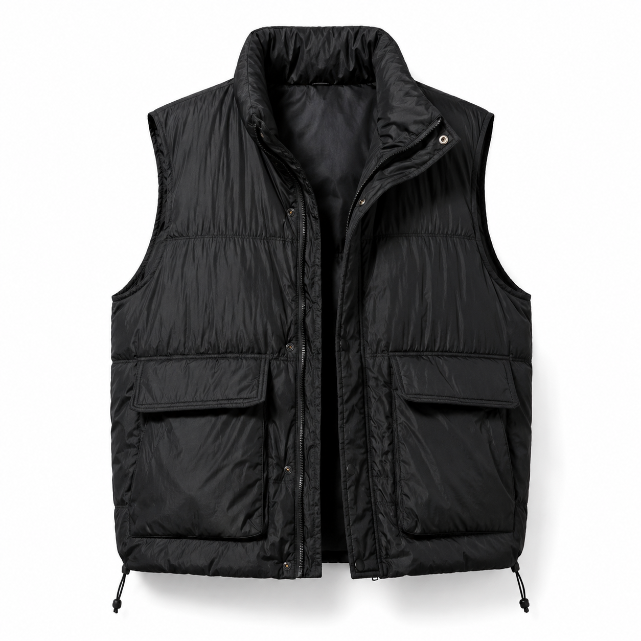 Insulated Down Vest black product-only image on white background
