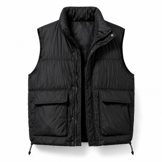 Insulated Down Vest black product-only image on white background