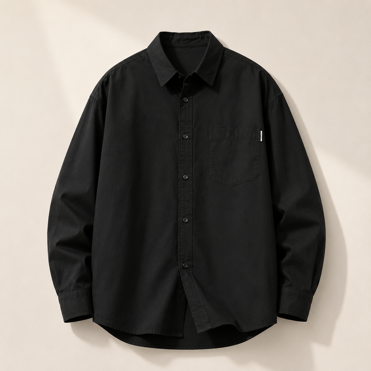Japanese Long-Sleeve Work Shirt black product image