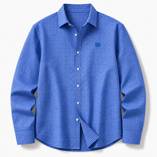Letter-Print Long-Sleeve Casual Shirt product only ad image