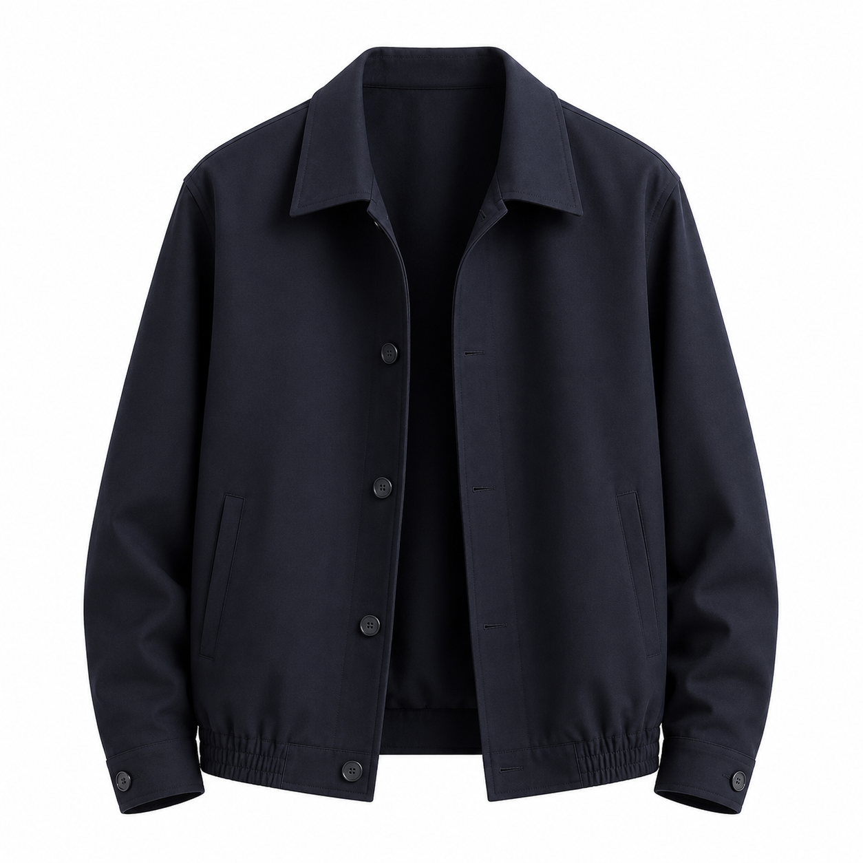 Black cropped jacket — front product view
